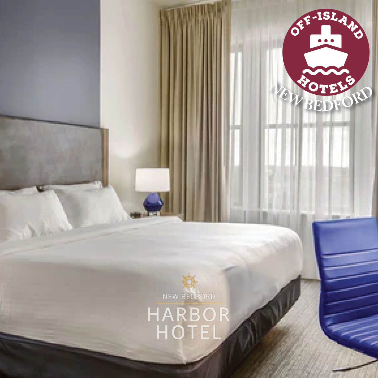 One King Guest Room at New Bedford Harbor Hotel Package